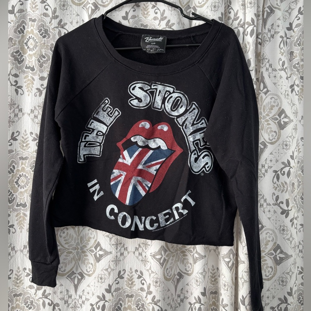 Cropped Rolling Stones Sweatshirt